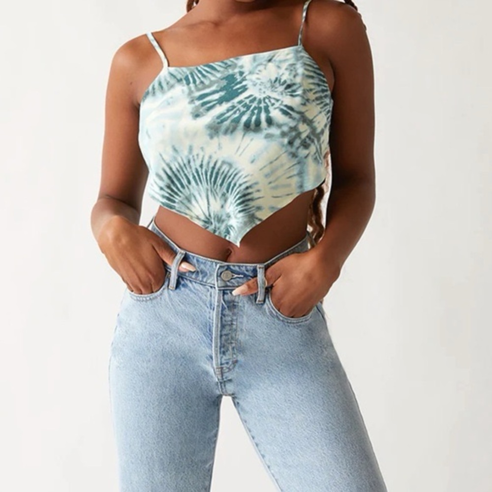 Kendall + Kylie tie dye bandana top